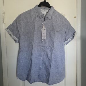Men's Cactus Man Blue Lightweight Shirt Melange Ricky Singh
